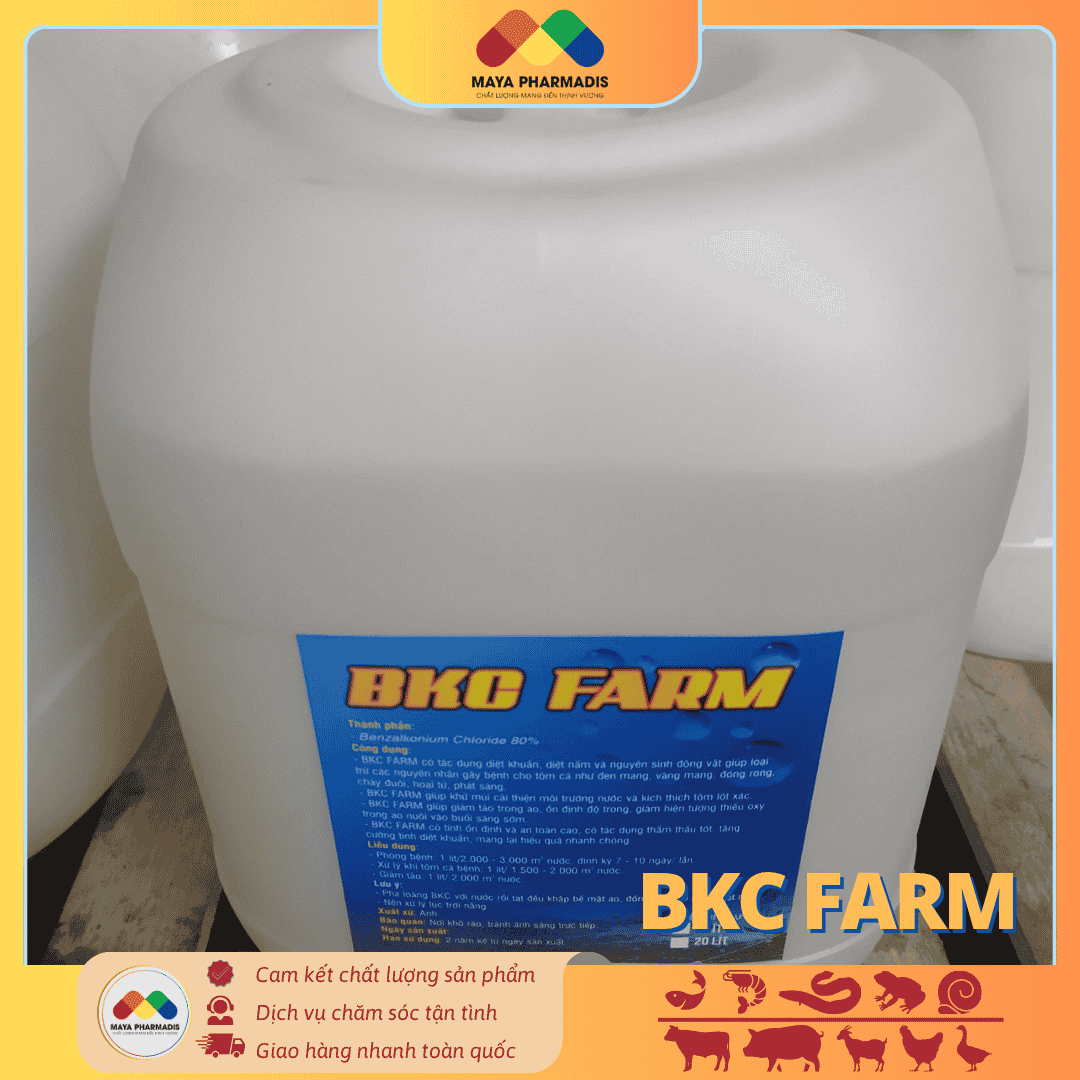 BKC FARM diệt khuẩn dùng trong Nuôi trồng Thủy sản - Ảnh 3