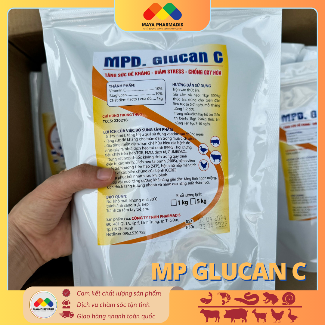 MPD Glucan C Tăng sức đề kháng – Giảm stress – Chống oxy hóa - Ảnh 2