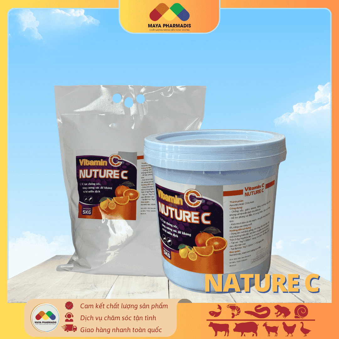 NATURE C – Vitamin C (5KG) tạt dùng trong thủy sản, thú y - Ảnh 4